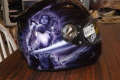 Purple warrior women helmet side two