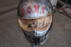 Fighter Jet helmet front in progress