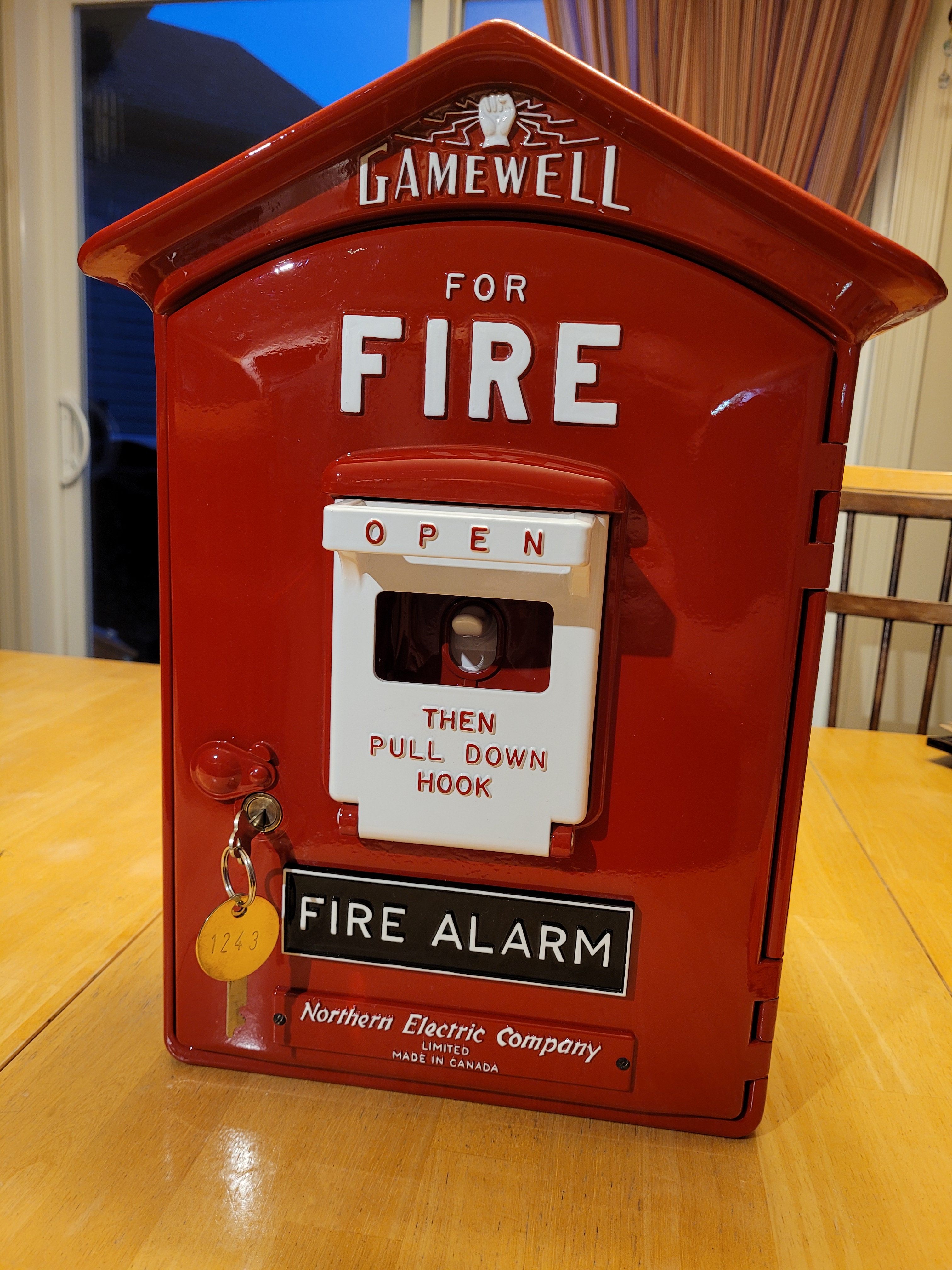 As good as new; this Gamewell fire alarm box from the Northern Electric Company can  be enjoyed for years to come
